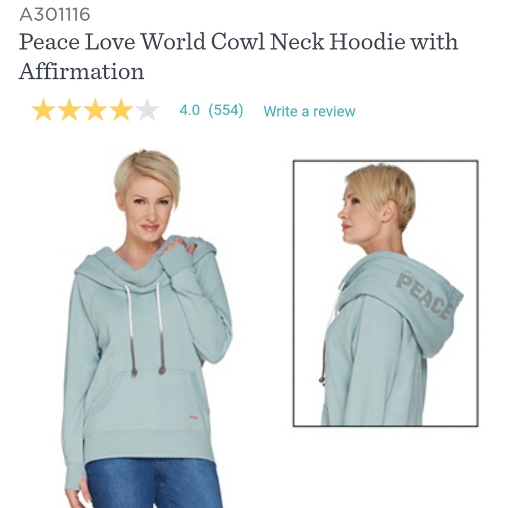 Peace Love World Affirtmation Hoodie